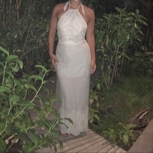 Two piece skirt and crop top set.